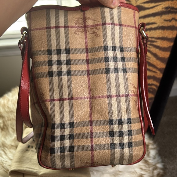 Burberry Tan and Red Women's Bag - Picture 6 of 16